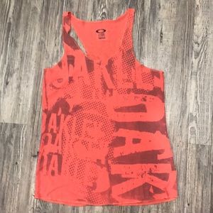 Oakley peach and gray tank